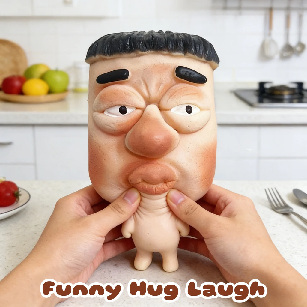 Refillable GrumpFace Sensory Squishy Toy for Stress Relief