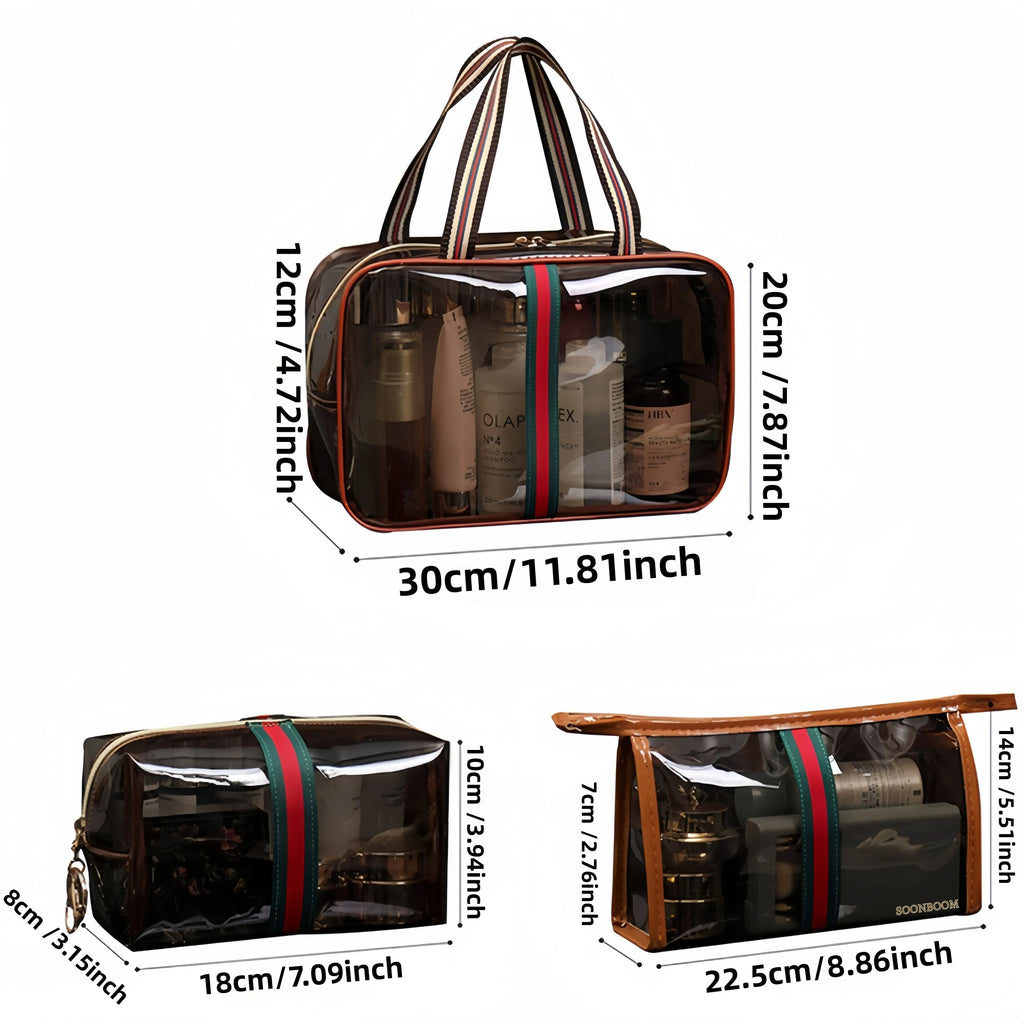 💕Hot sale 49% OFF💖✨ 3PCS New Retro Vintage Vanity Bag, Large Capacity Makeup Organizer for Women