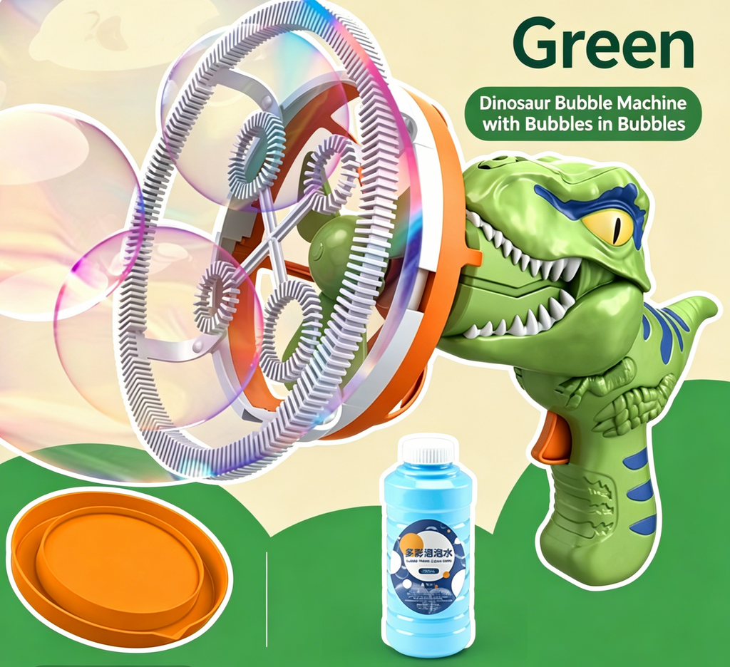 🦖Dinosaur Bubble Gun – Fun Bubbles, Happy Childhood