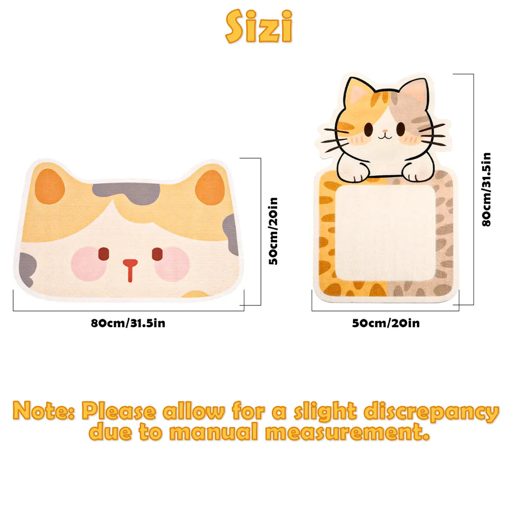 SmartWell Cat Scratcher Mat Self Adhesive Wall Protector 5D Visual Woven Art Anti Scratch Furniture Guard With Free Cat Toy Durable Felt Pad For Indoor Cats Couch Door Sofa Protection
