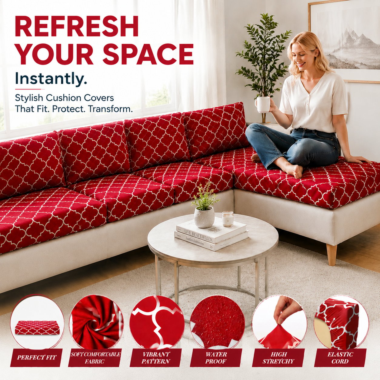 Outdoor Patio Sofa Cushion Covers 🛋️