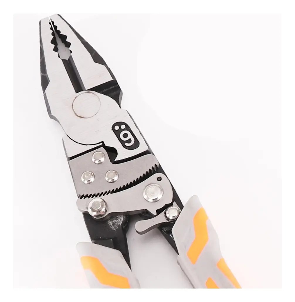 🔧 Labor-Saving Ratchet Lock Multi-Functional 55# Steel Linesman Pliers with Anti-Slip Rubber Grip