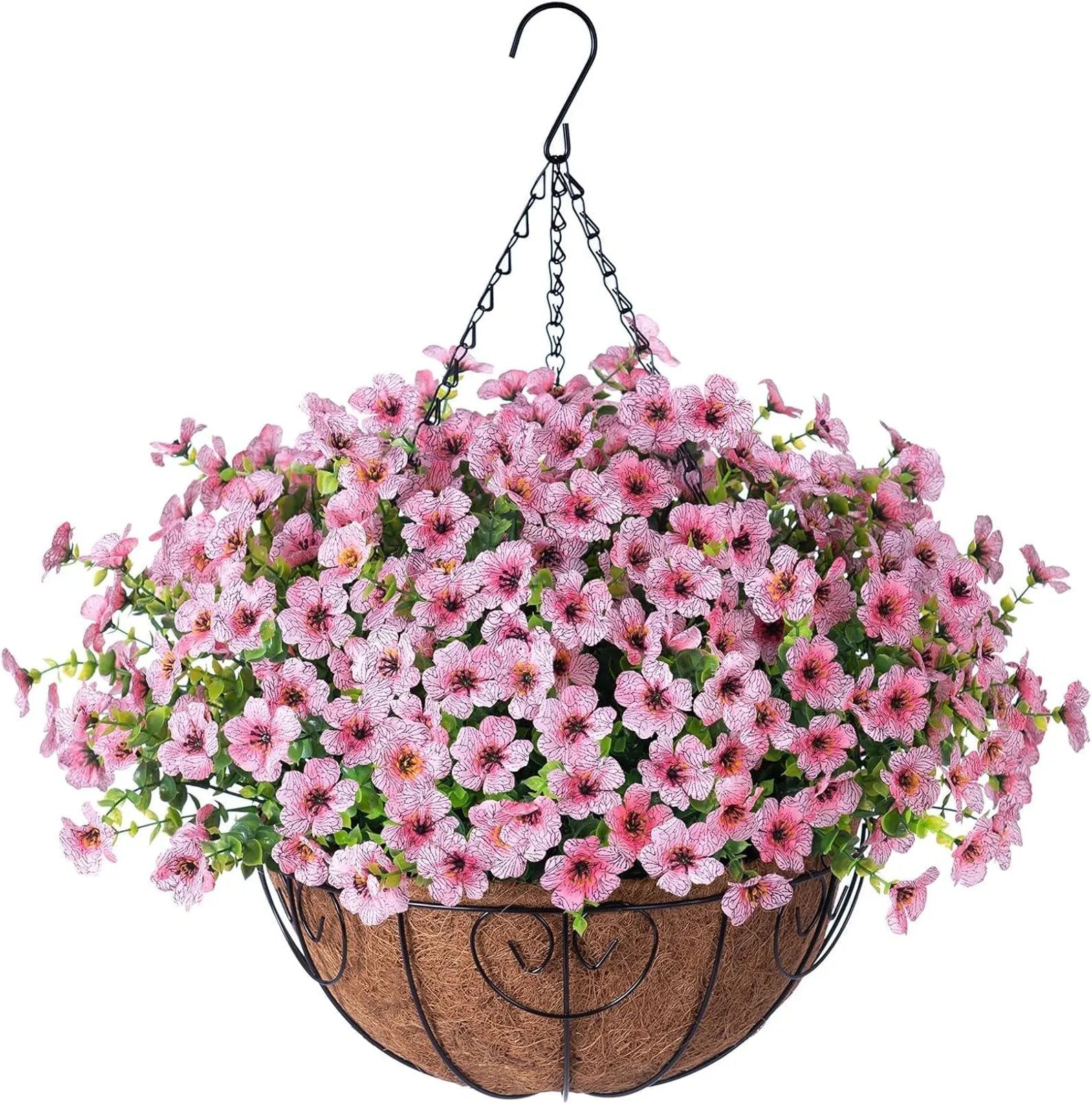 FREE SHIPPING!🔥Simulated Hanging Flower Basket 🌸No Watering💧. No Wilting. Just Perfect Blooms.