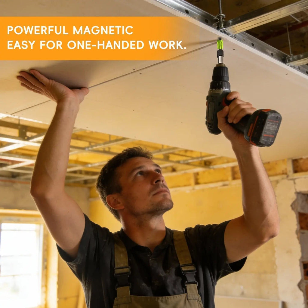 🧲Magnetic Screw Positioner Depth Limiter, Strong Magnet Holds Screws Without Dropping, Prevents Wood Splitting, Drill Bit Auxiliary Tool for DIY & Carpenter