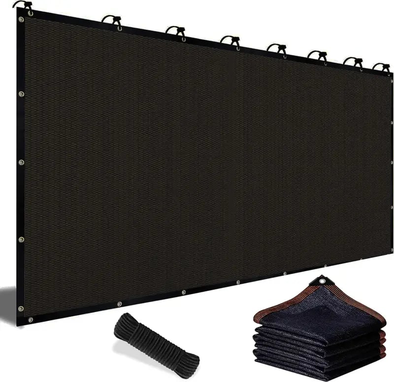 🎖️90% Blackout Cloth (Black) - 10 x 13ft UV-Resistant Shade Net with Reinforced Rivets
