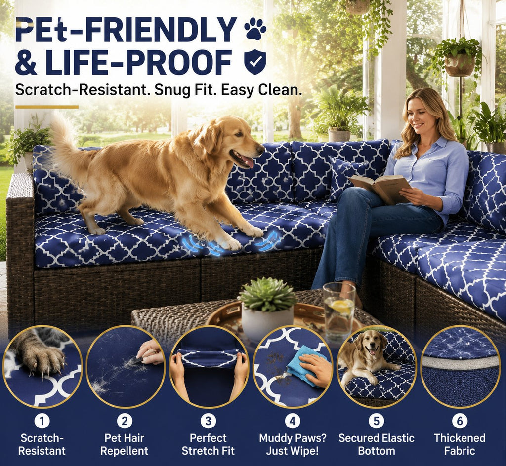 Outdoor Patio Sofa Cushion Covers 🛋️