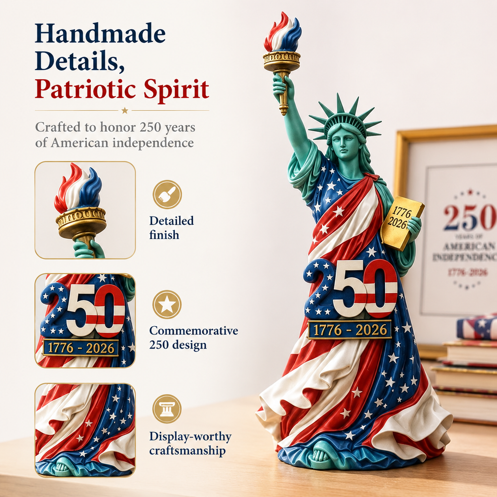 🔥Limited-time promotion🔥Handmade USA 250th Anniversary Statue of Liberty Figurine