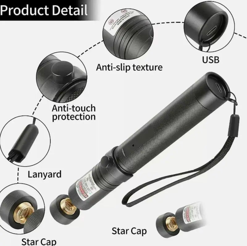 Rechargeable Green Laser Pointer/ Line Light Flashlight Long Distance Range for TV/LED/LCD Screens  Flashlights Presentation, Laser Pointer Cat Toy，Office / Outdoors / Astronomic / Construction SummerVibes petlovers