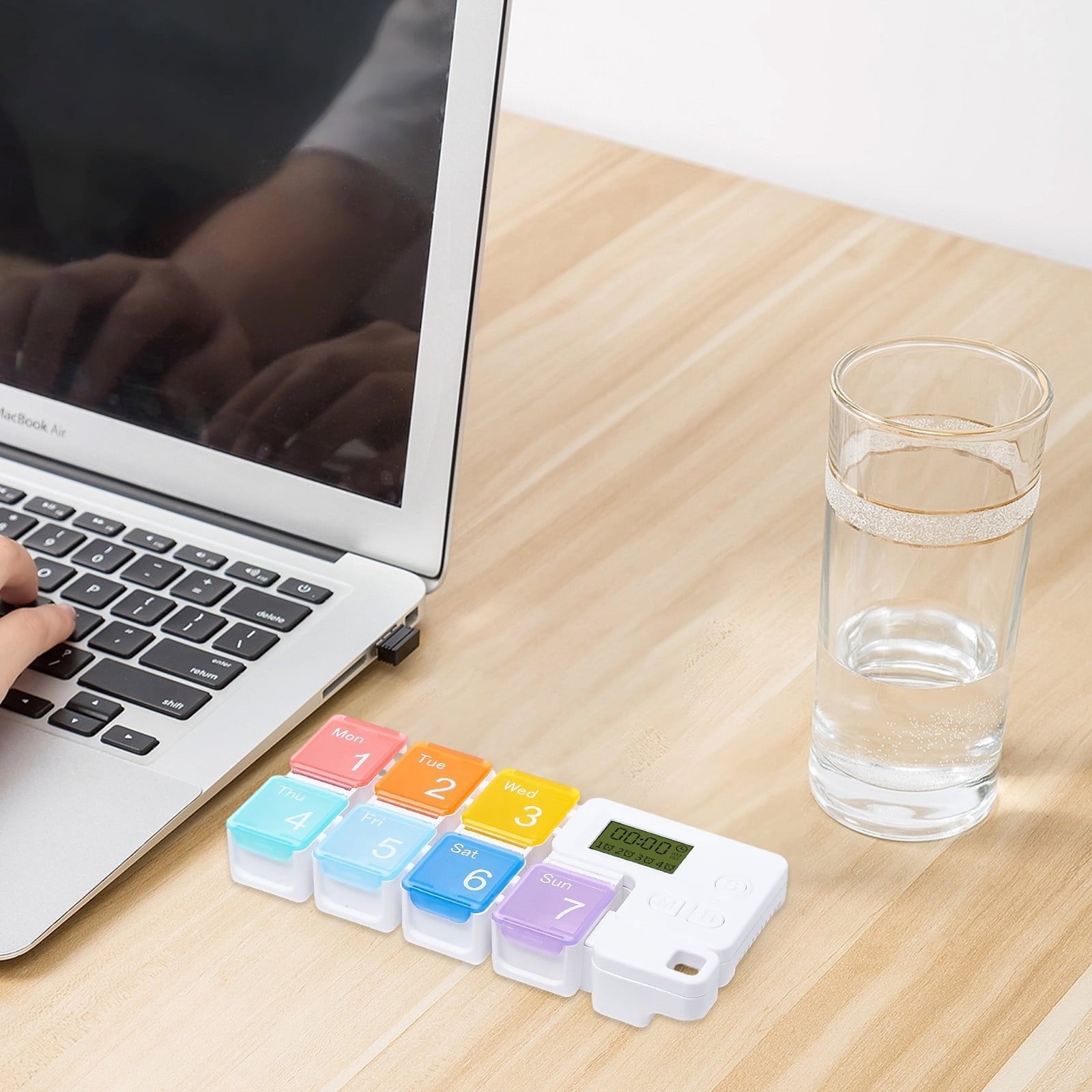 🔥 7-Day Pill Organizer with Alarm Reminder BPA-Free Food Grade Pill Box