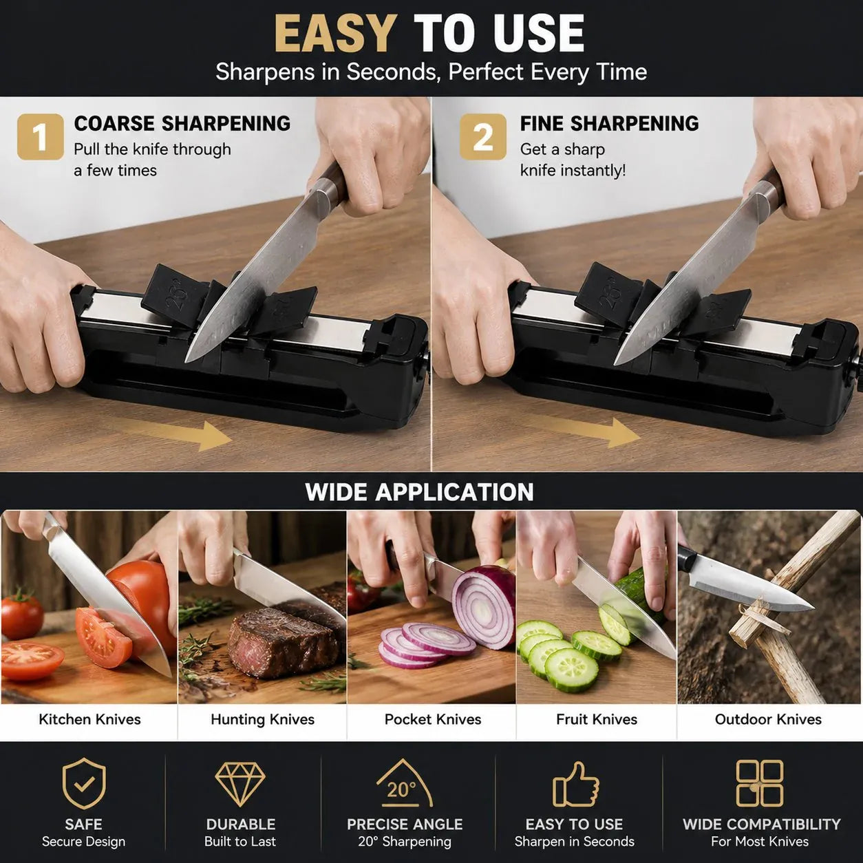 🔪✨Portable Precision Knife Sharpener