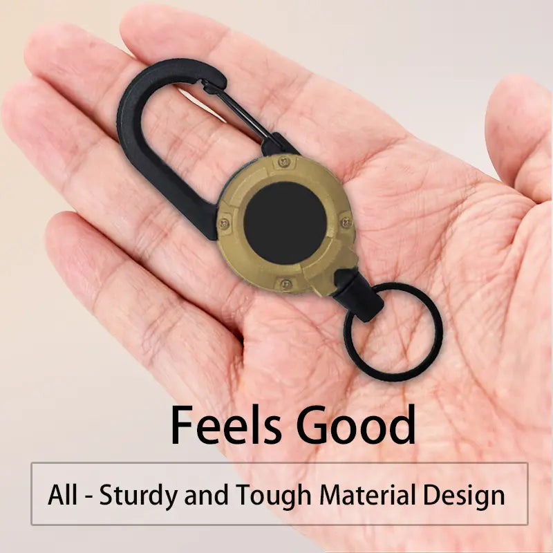 ⚡ Heavy‑Duty Retractable Keychain – Strong Retractable Key Holder with Steel Cable, Belt Clip, and 360° Swivel
