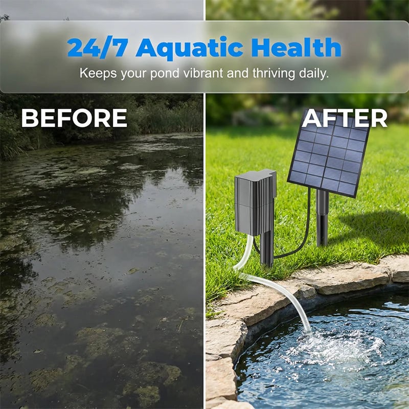 ⚡ 49% OFF NOW! ✨Solar Pond Aerator with Air Pump