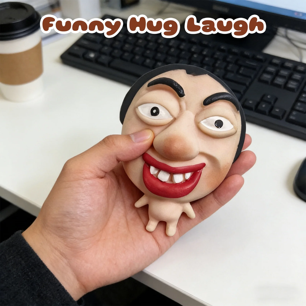 Refillable GrumpFace Sensory Squishy Toy for Stress Relief