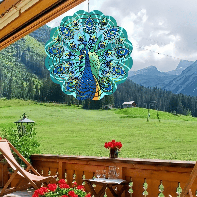 🦋Lucky Mandala Windmill – 3D Kinetic Art, Indoor/Outdoor, Stainless Steel