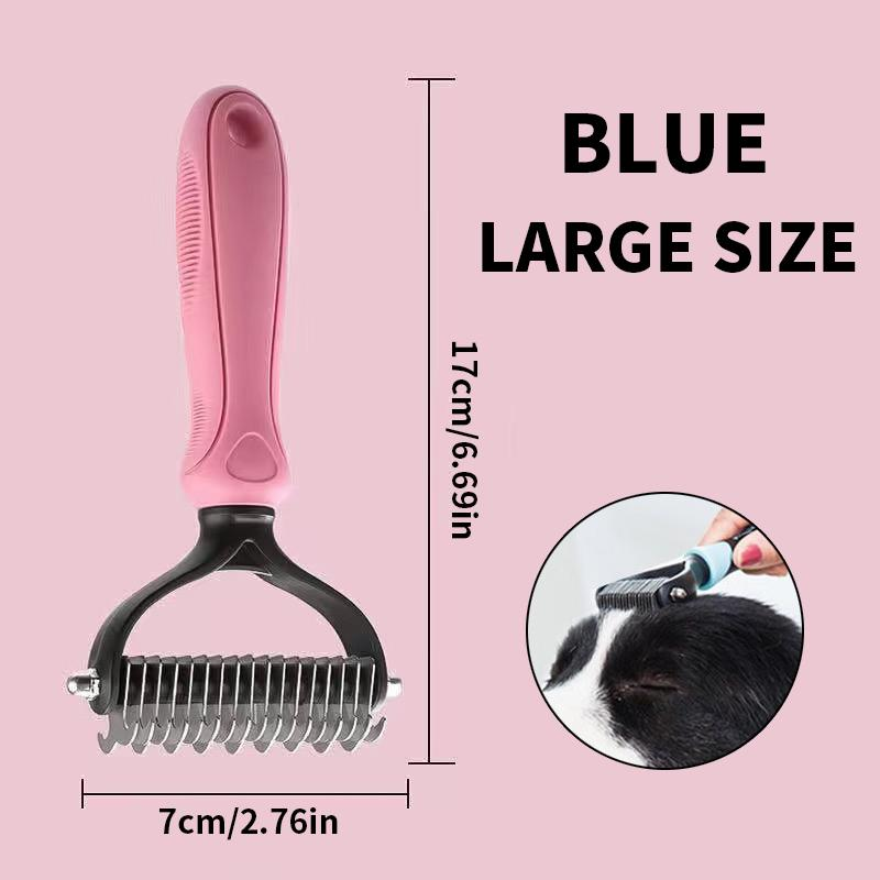 Easy Pet Detangling Comb – Double-Sided Stainless Steel Grooming Tool for Smooth, Shed-Free Coats