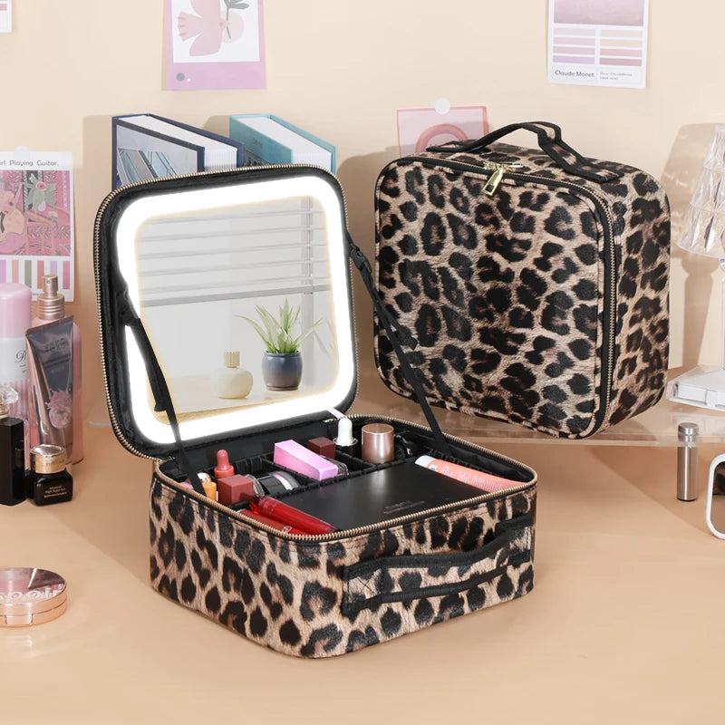💄Portable LED Makeup Mirror – 3 Color Light Settings