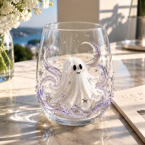 🎃👻 3D Halloween Glassware – Artisan Design, Luminous Glow, Perfect for Fall & Festive Sips
