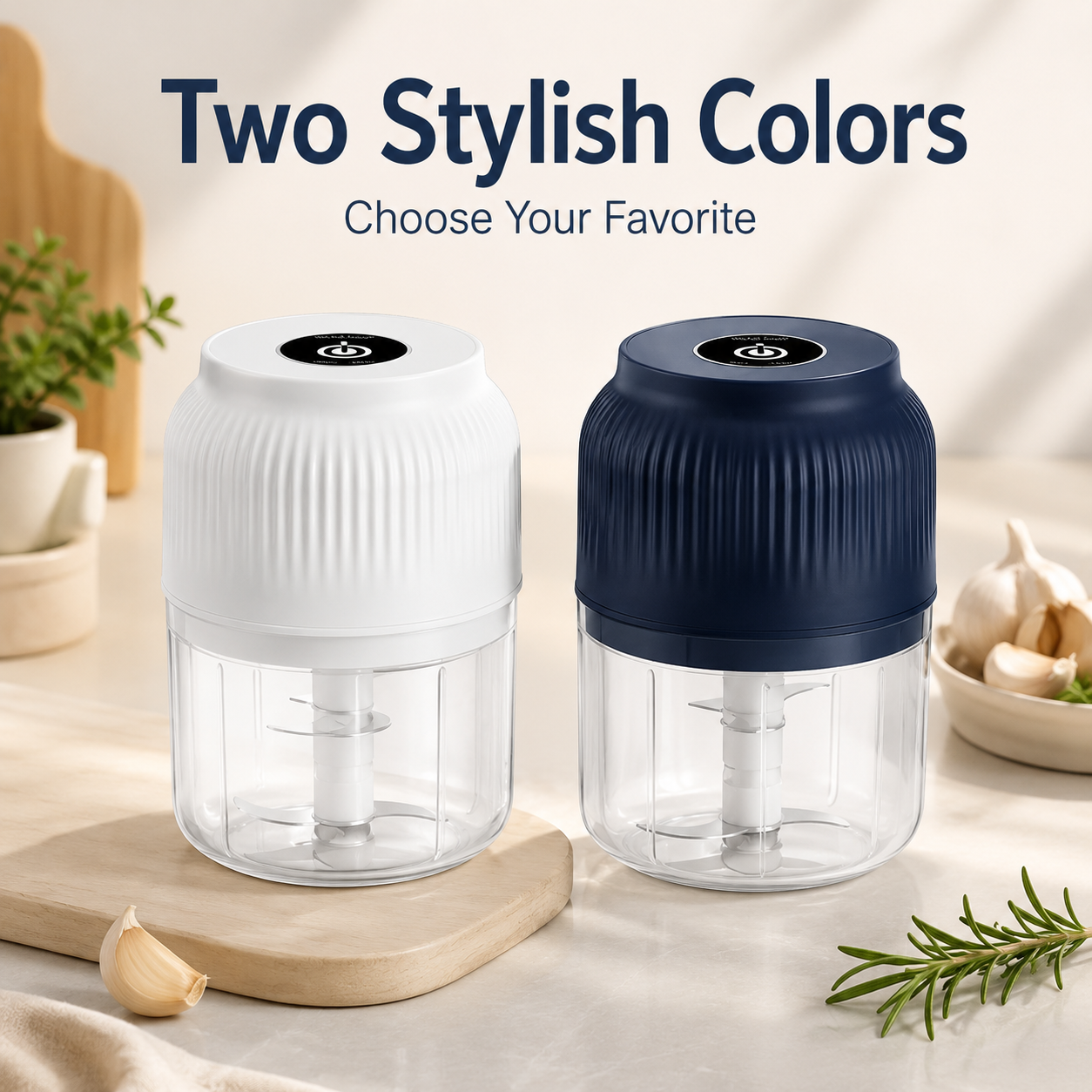 🔥 50K+ Sold | ✨ Mini Electric Food Chopper – One-Press Garlic & Veggie Prep！ 🍳🥕🧄