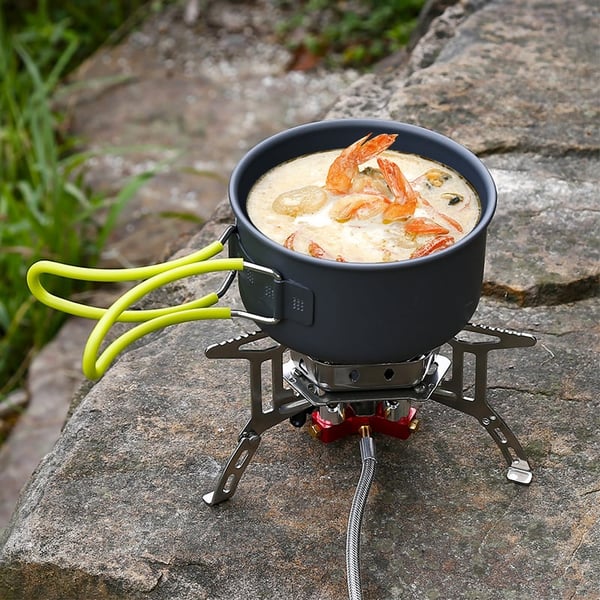 📢📢49% OFF !! ⏰Camping Gas Burner – 5800W, Piezo Ignition, Windproof 🔥