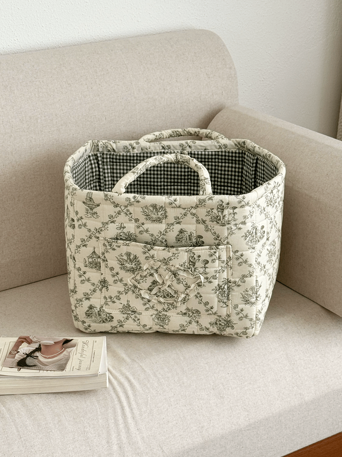Car storage basket with handle - foldable washable storage basket and multi-purpose fabric box