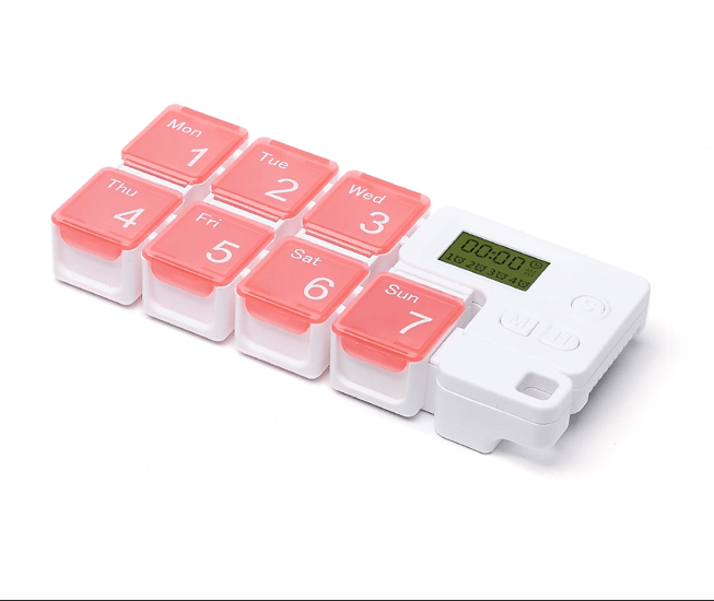 🔥 7-Day Pill Organizer with Alarm Reminder BPA-Free Food Grade Pill Box
