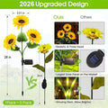 2026 UPGRADED Solar Sunflowers – Hyper-Realistic Petals, Stunning Shadow Projections & Dusk-to-Dawn Garden Magic 🌻