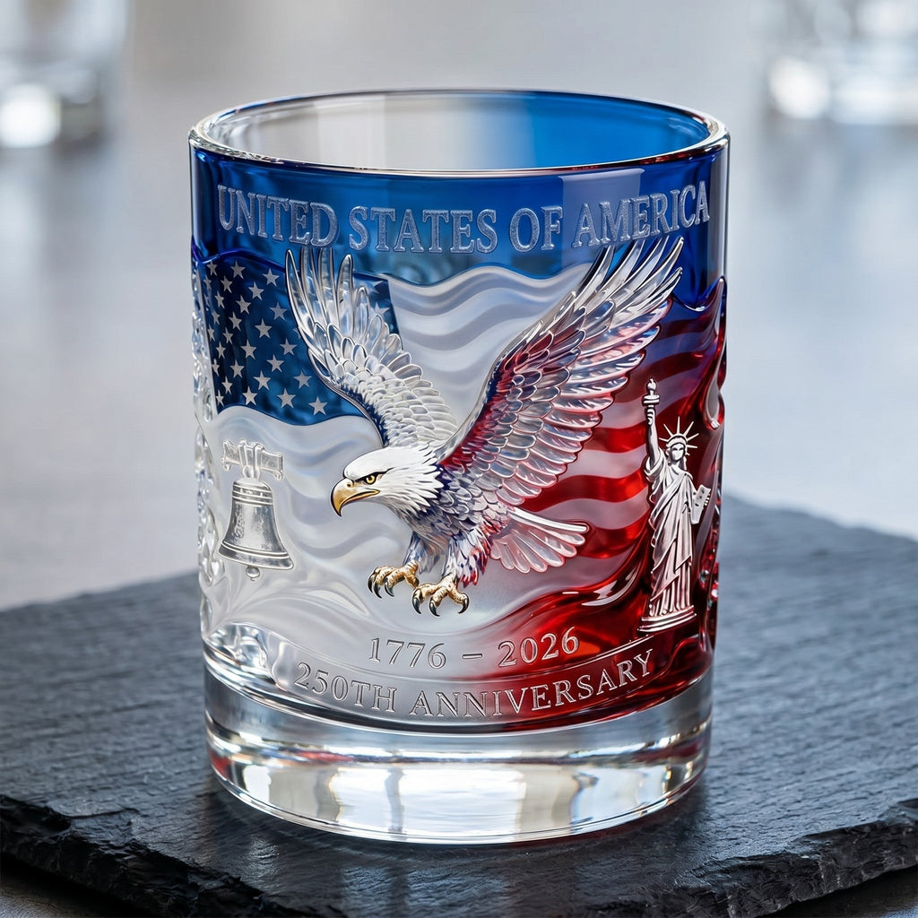 🔥Hot Sell ✨Limited Edition 2026 USA 250th Anniversary Commemorative Glass – 1776-2026 Heritage Edition