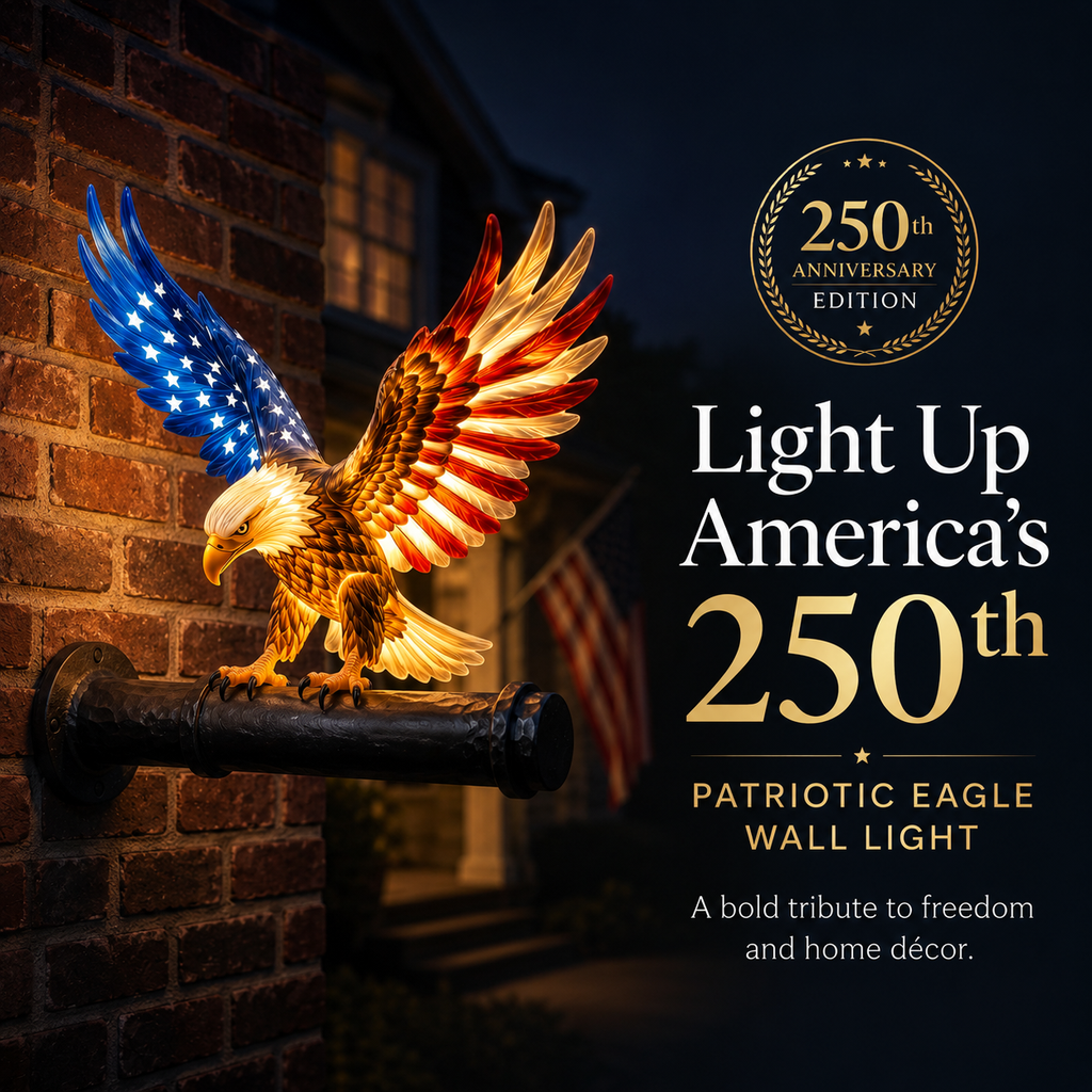 🦅 America 250th Anniversary Patriotic Eagle Wall Light