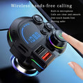 [Father’s Day Gift] PD 30W Type-C Car Charger & Bluetooth 5.3 FM Transmitter, Wireless MP3 Player with Dual USB Ports, Bass Sound Enhancer, RGB Glowing Radio Adapter, Hands-Free Calls, Car Accessories & Road Trip Essentials, Compatible with 12V-24V