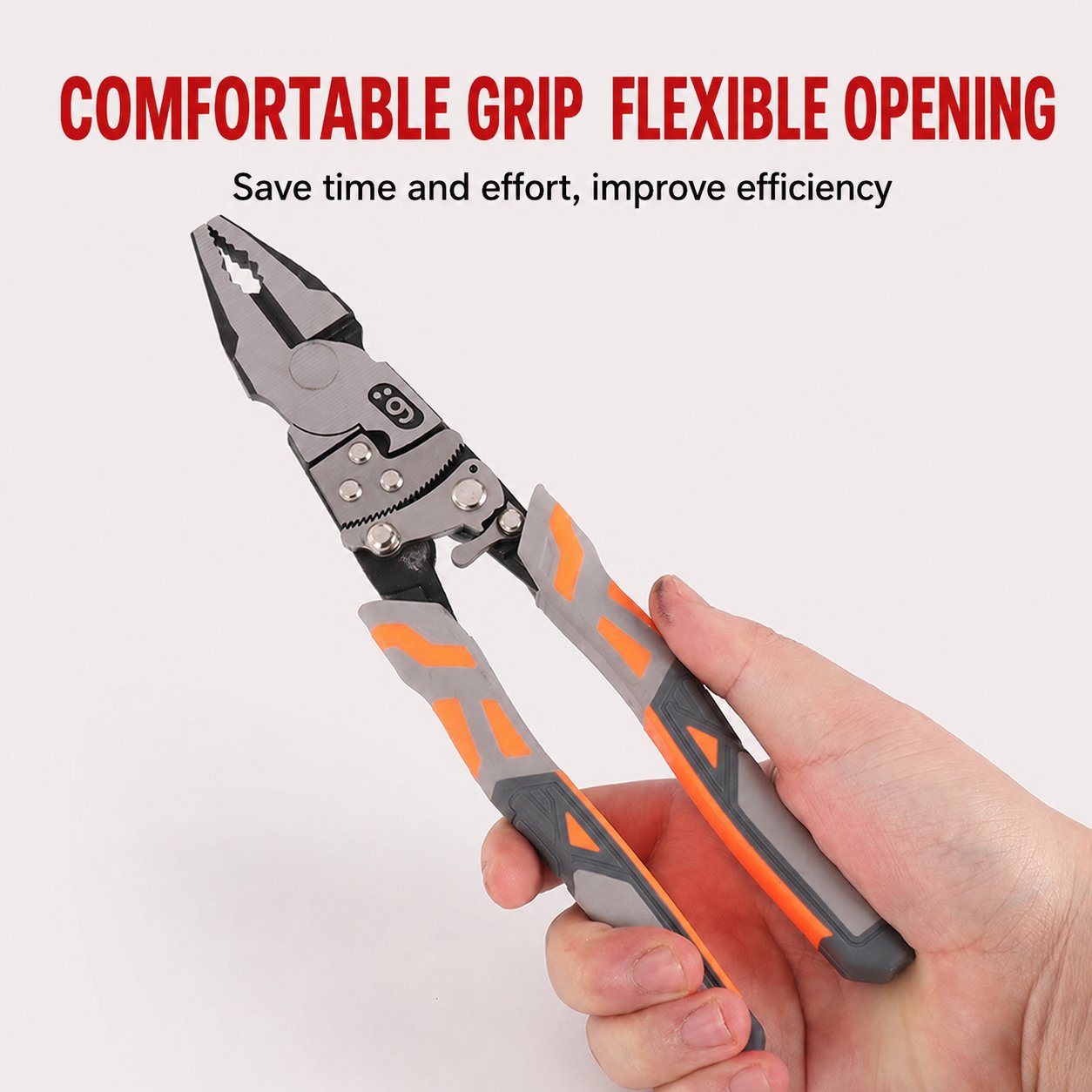 🔧 Labor-Saving Ratchet Lock Multi-Functional 55# Steel Linesman Pliers with Anti-Slip Rubber Grip