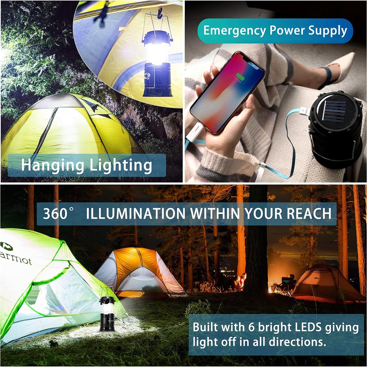 Solar Multifunctional Handheld Camping Lamp
