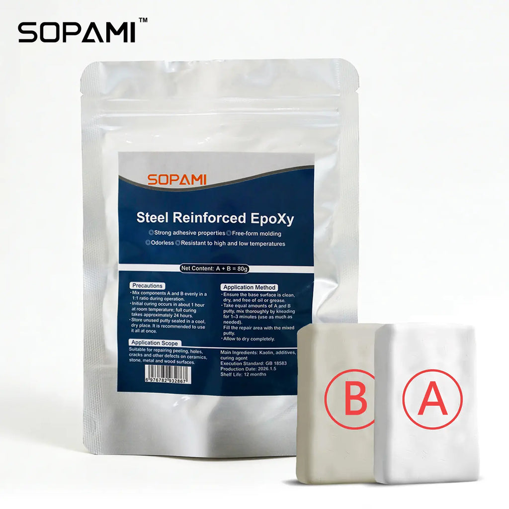 Steel Reinforced Epoxy Repair Putty Waterproof Heat Resistant Drillable Filler for Metal PVC Pipe Plastic Wood Ceramic