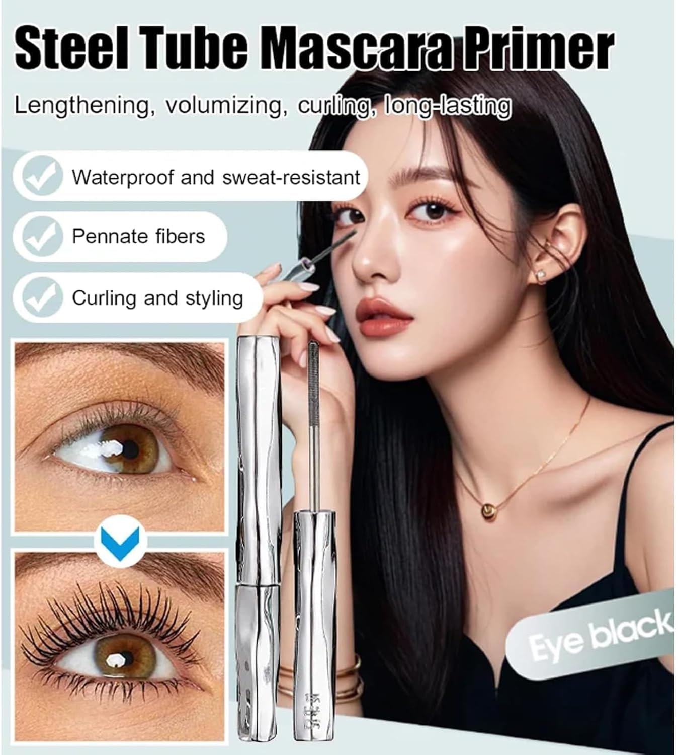 🔥BUY1 FREE 1🔥Waterproof & Sweatproof Lengthening & Curling Mascara