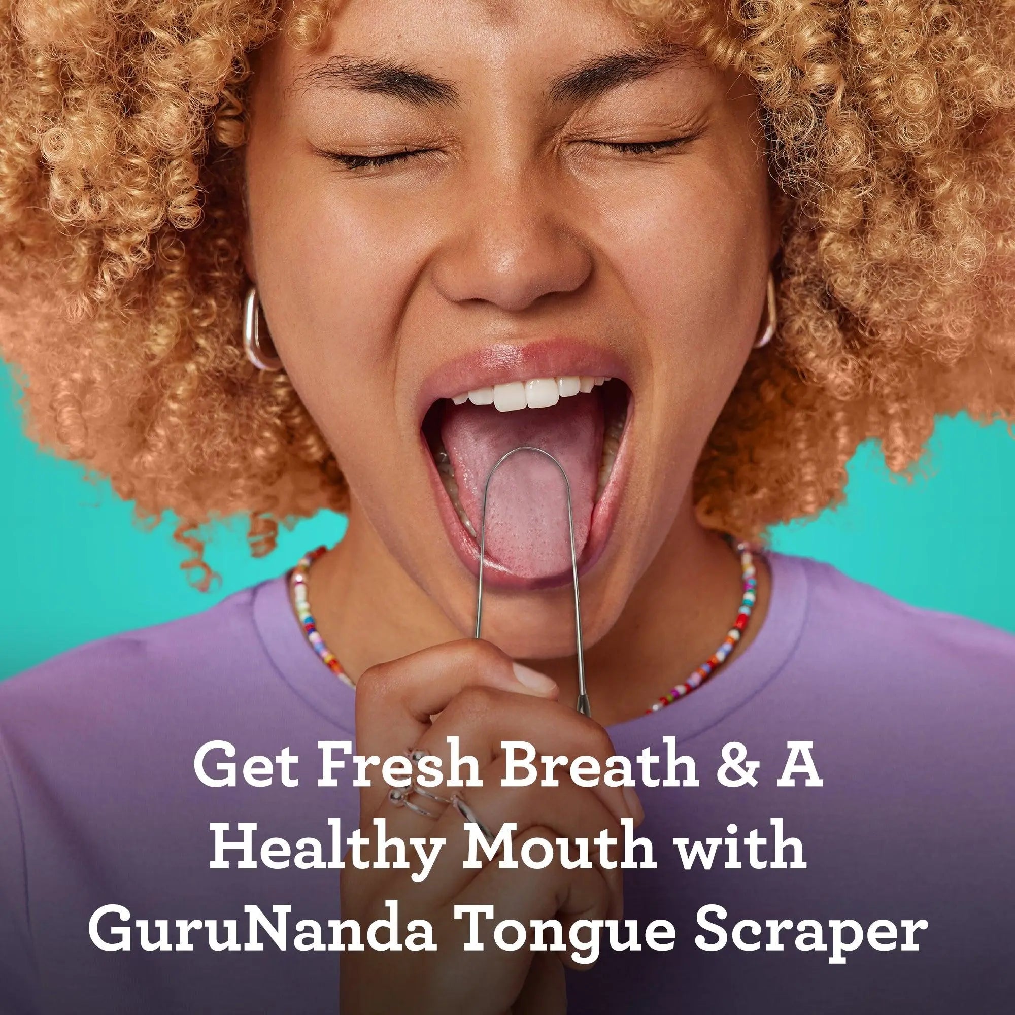 Tongue Scraper (2 Pack), 420 Medical-grade Stainless Steel Tongue Cleaner, Aids in Fresh Breath & Oral Care
