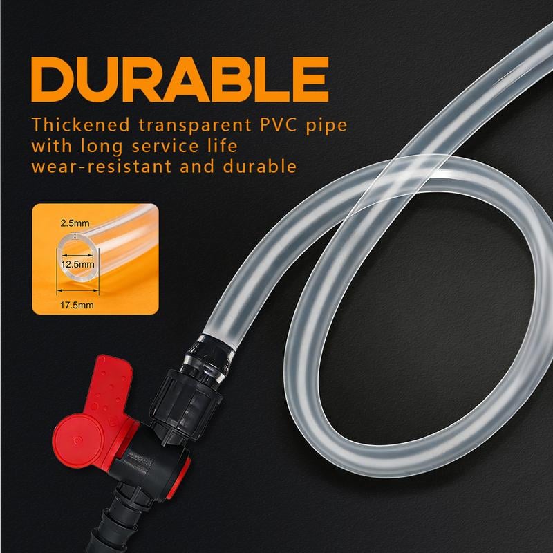 Multifunction Liquid Sucker Pump High Flow Manual Fuel Pump 9.8 Ft Hose