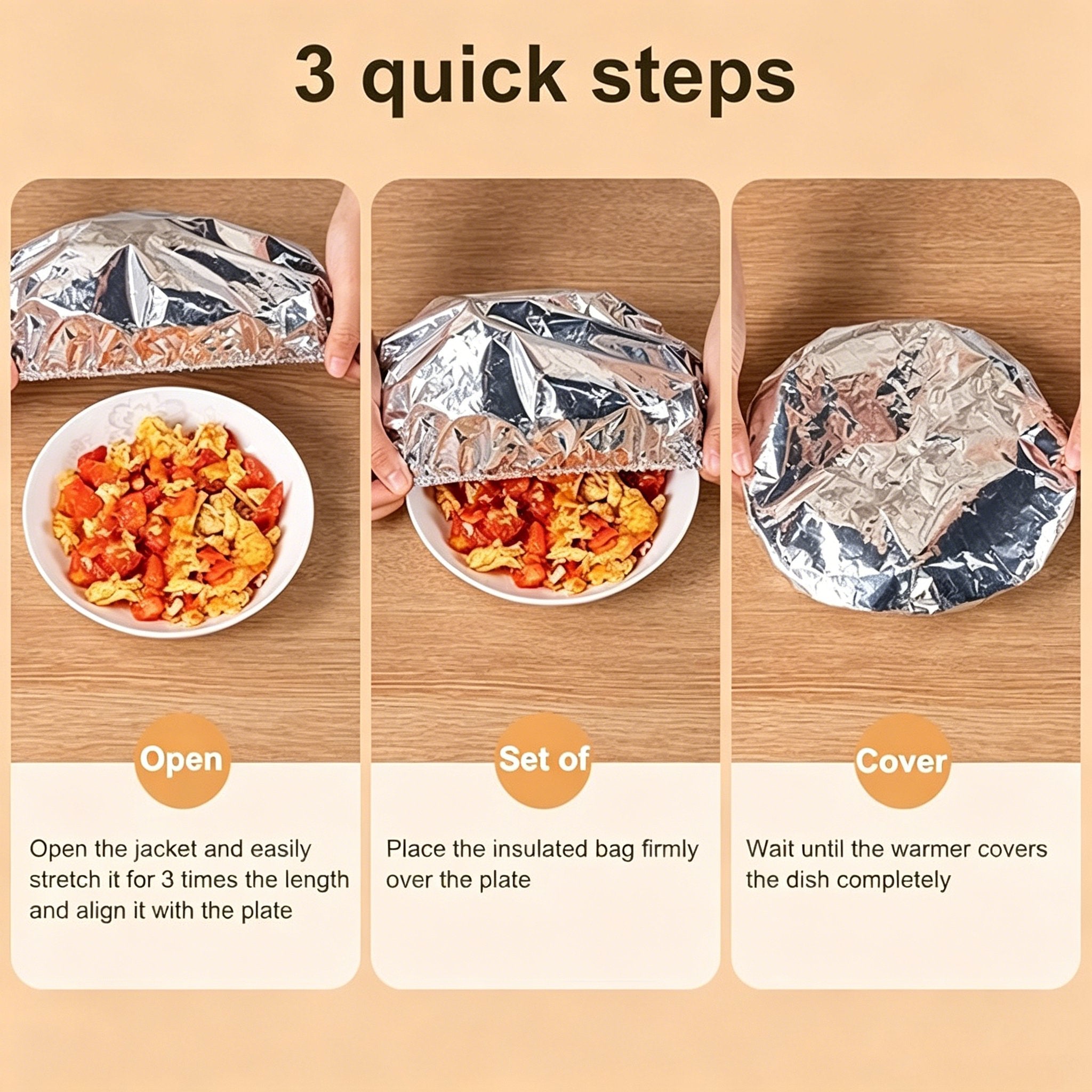 🍽️Reusable Aluminum Foil Thermal Food Cover — Heat-Retaining, Washable & Freshness-Preserving Kitchen Essential