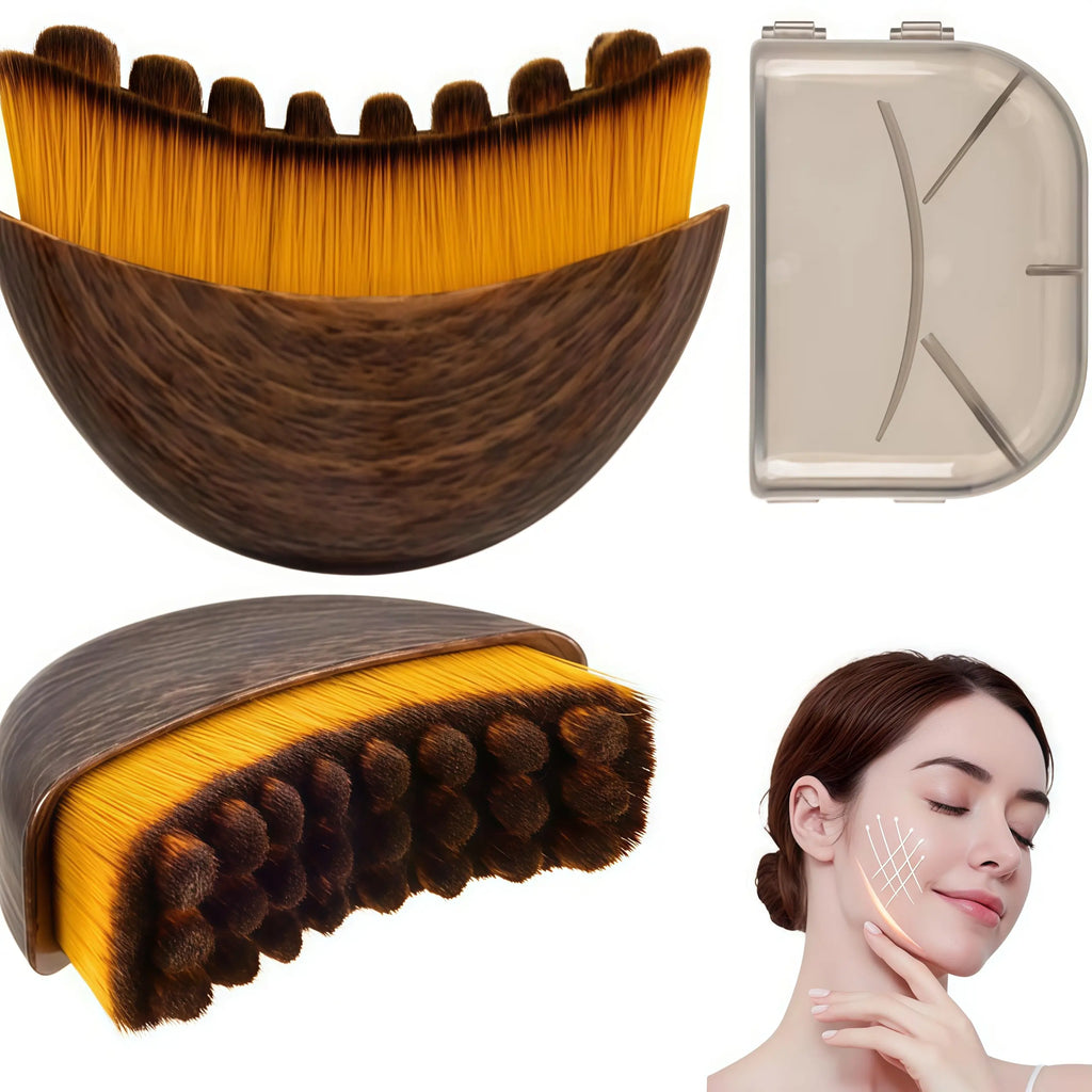 Lymphatic Contour Face Brush Set for Jawline Sculpting