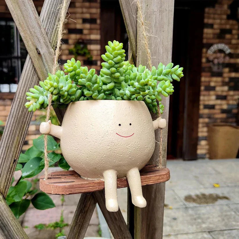 🎉Buy 2 Free Shipping😊Smiley rocking chair flower pot