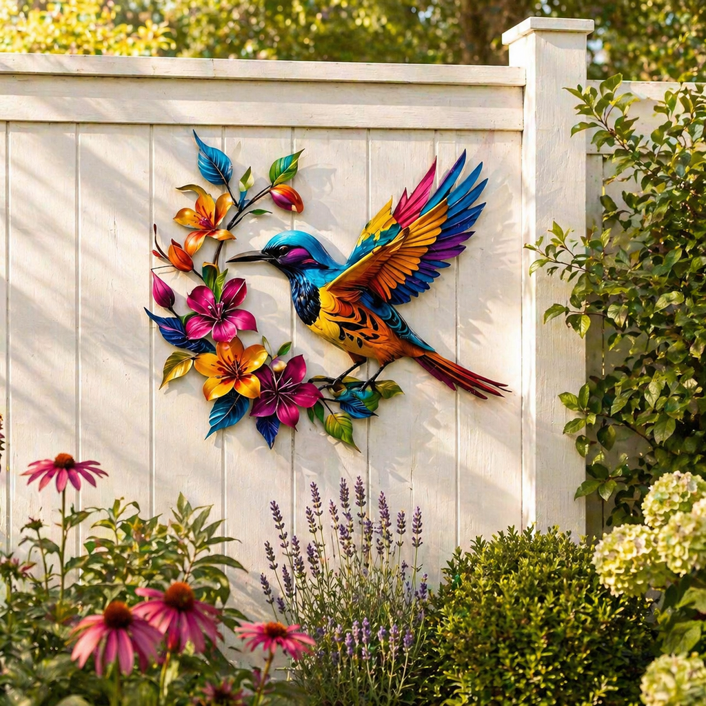🔥2026 Hot Sale - 🐦Hummingbird Bloom Metal Wall Art