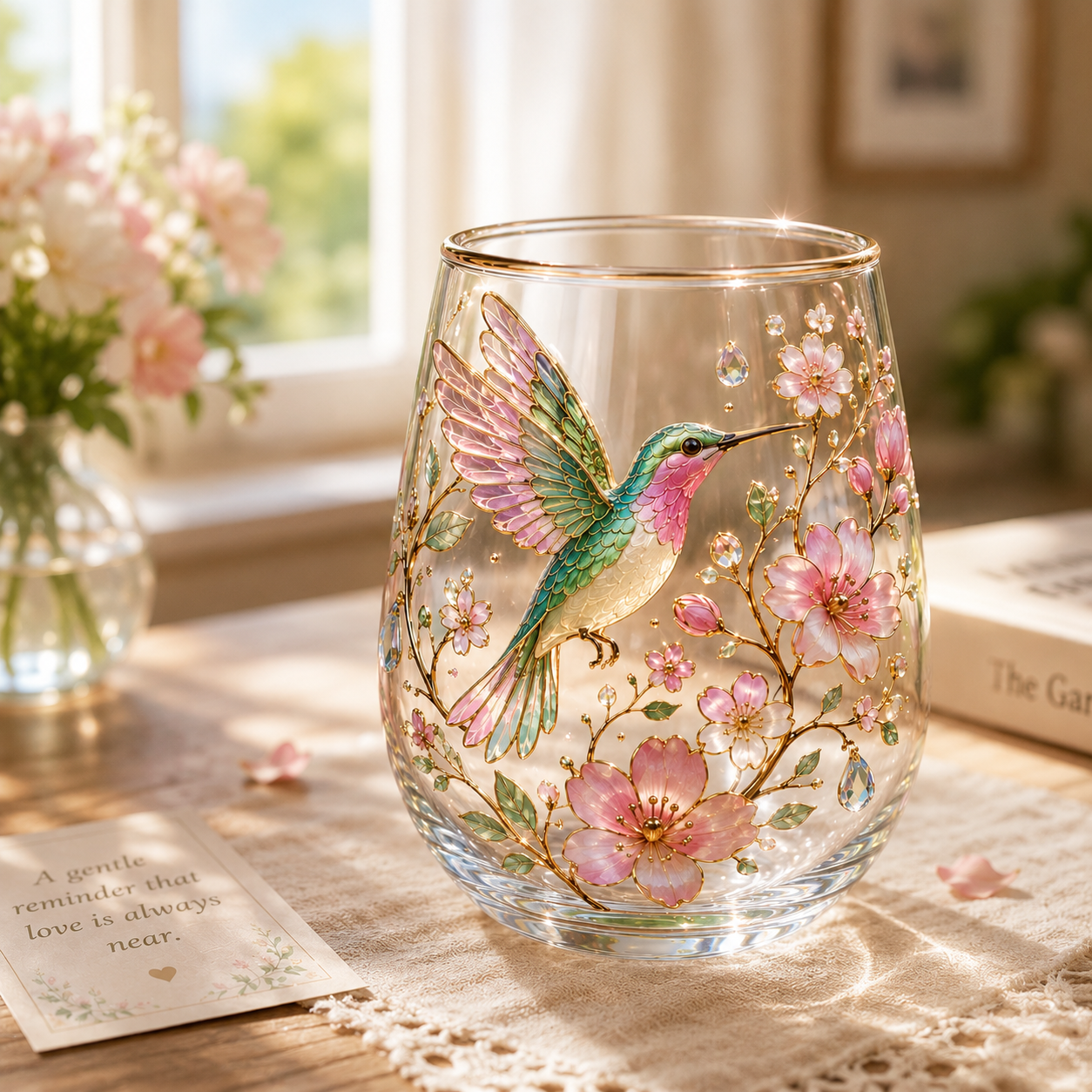 🌸Limited Edition 2026 Hummingbird Morning Bliss Glass Tea Cup☕