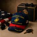 🇺🇸🎖️ U.S. Marine Corps 250th Anniversary Commemorative Cap – Embroidered Eagle, Globe & Anchor with "Semper Fidelis" Motto