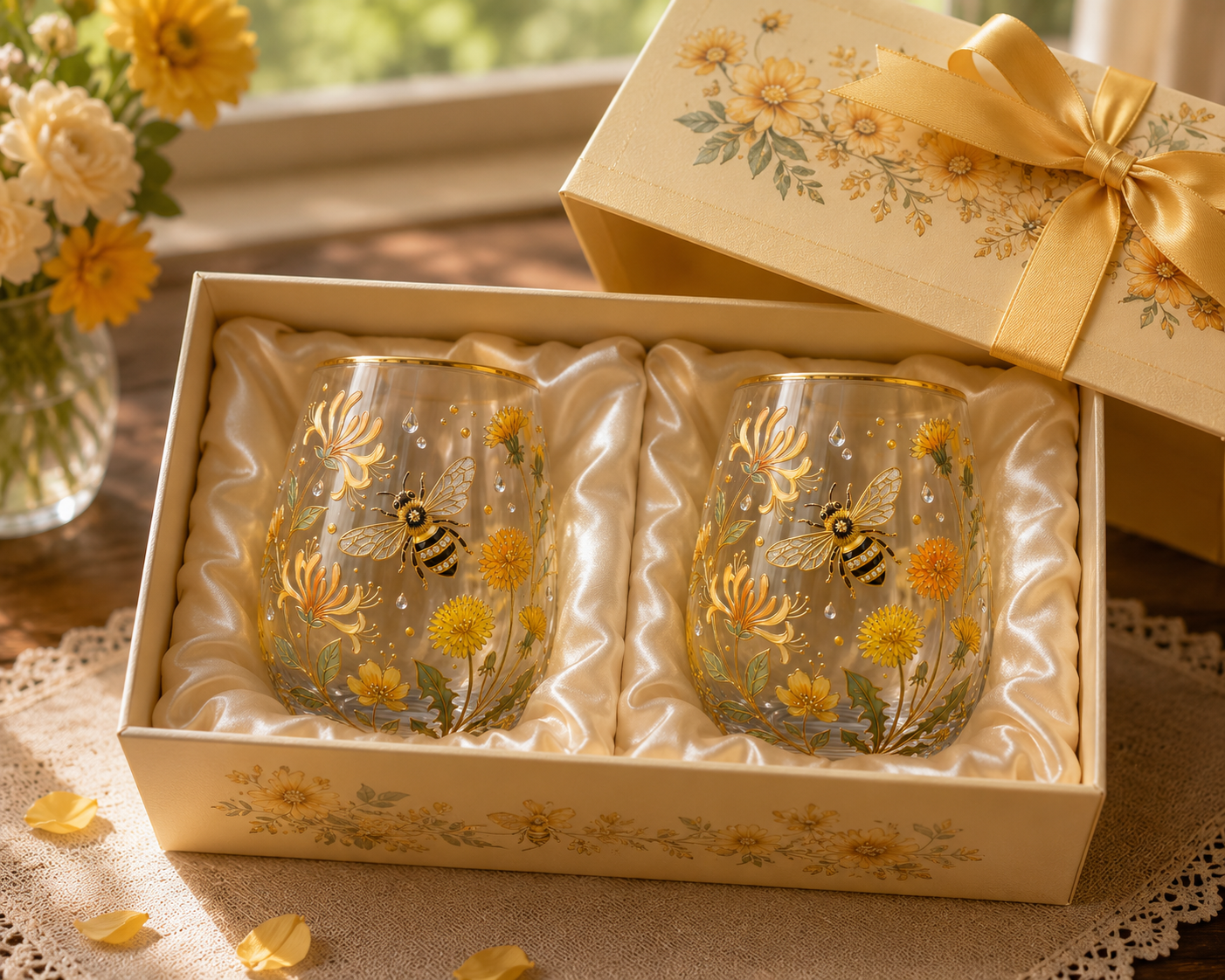 🌸🌿 Limited Edition 2026 Garden Morning Bliss Glass Tea Cup☀️☕