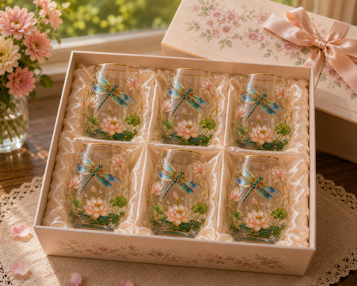 🌸🌿 Limited Edition 2026 Garden Morning Bliss Glass Tea Cup☀️☕