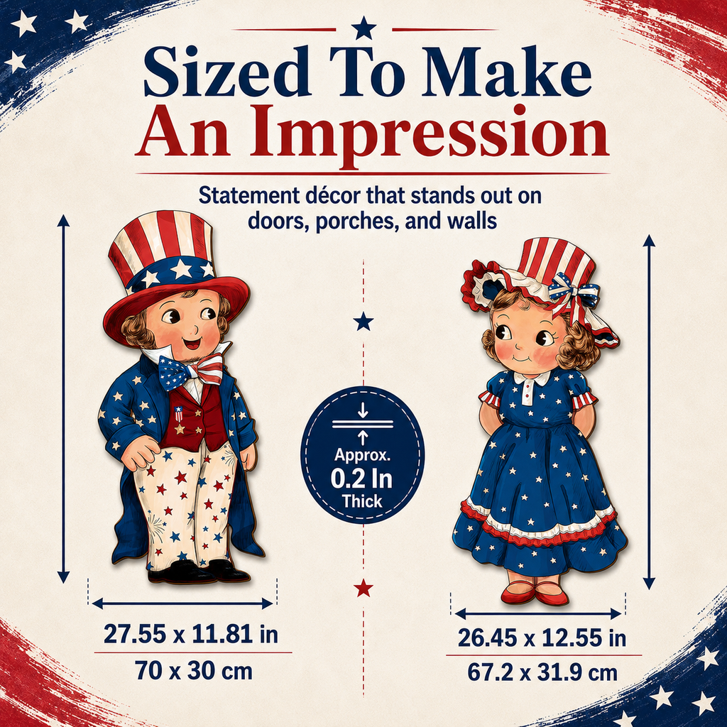 Patriotic Wooden Hanging Door Signs