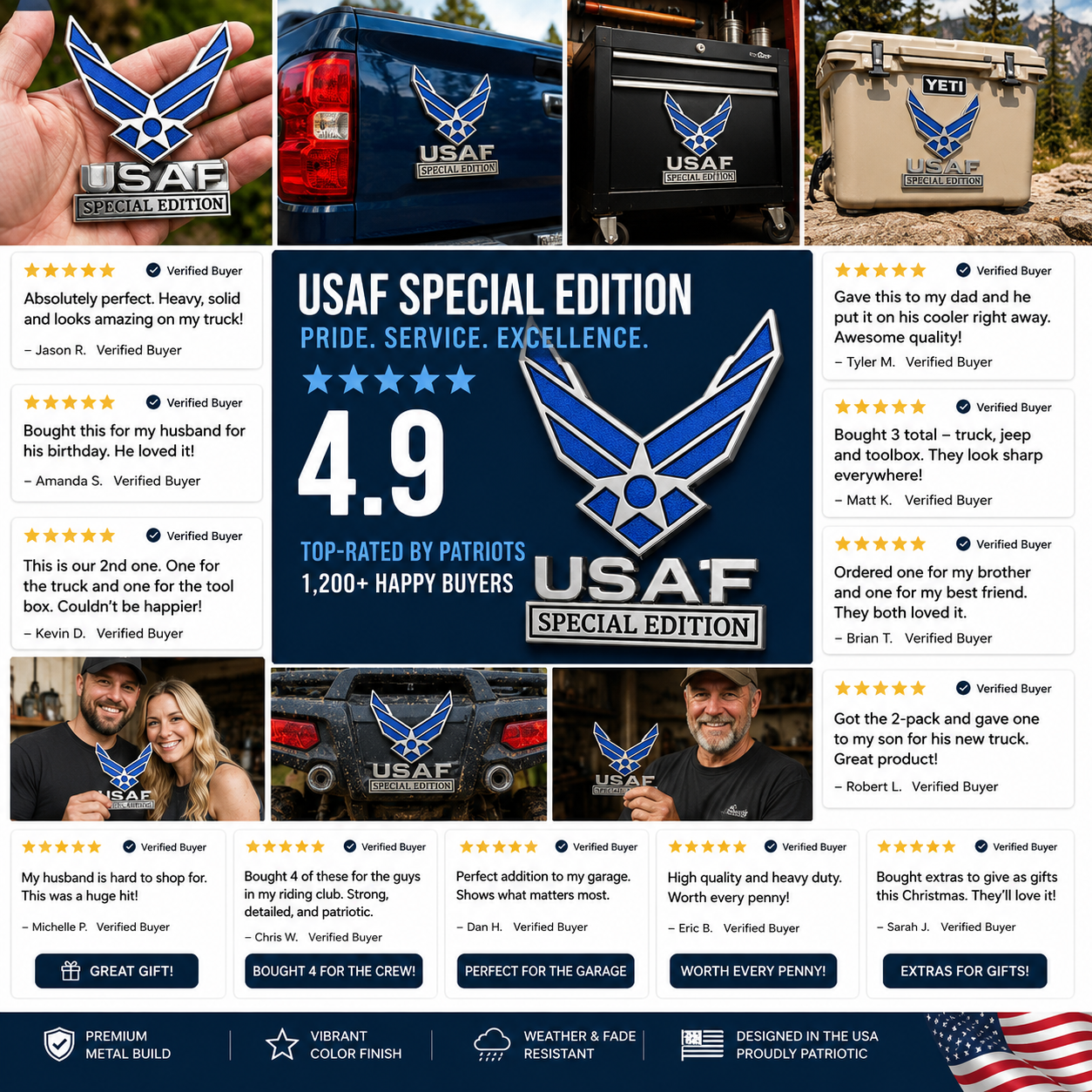 USAF Edition Metal Emblem