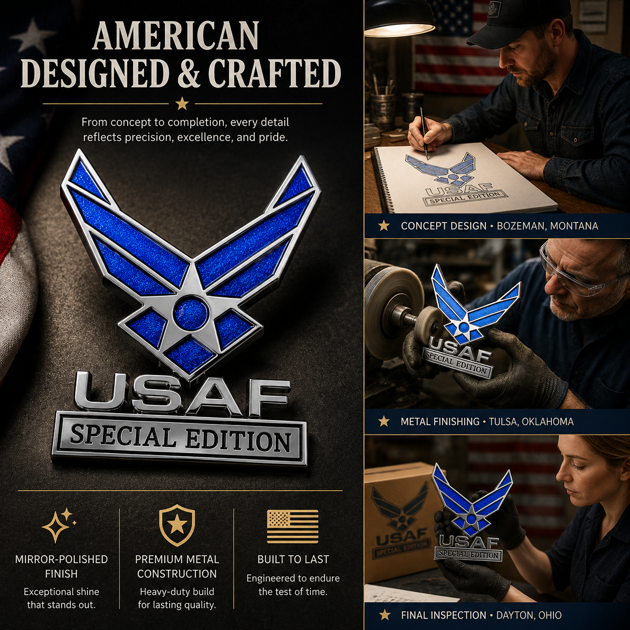 USAF Edition Metal Emblem