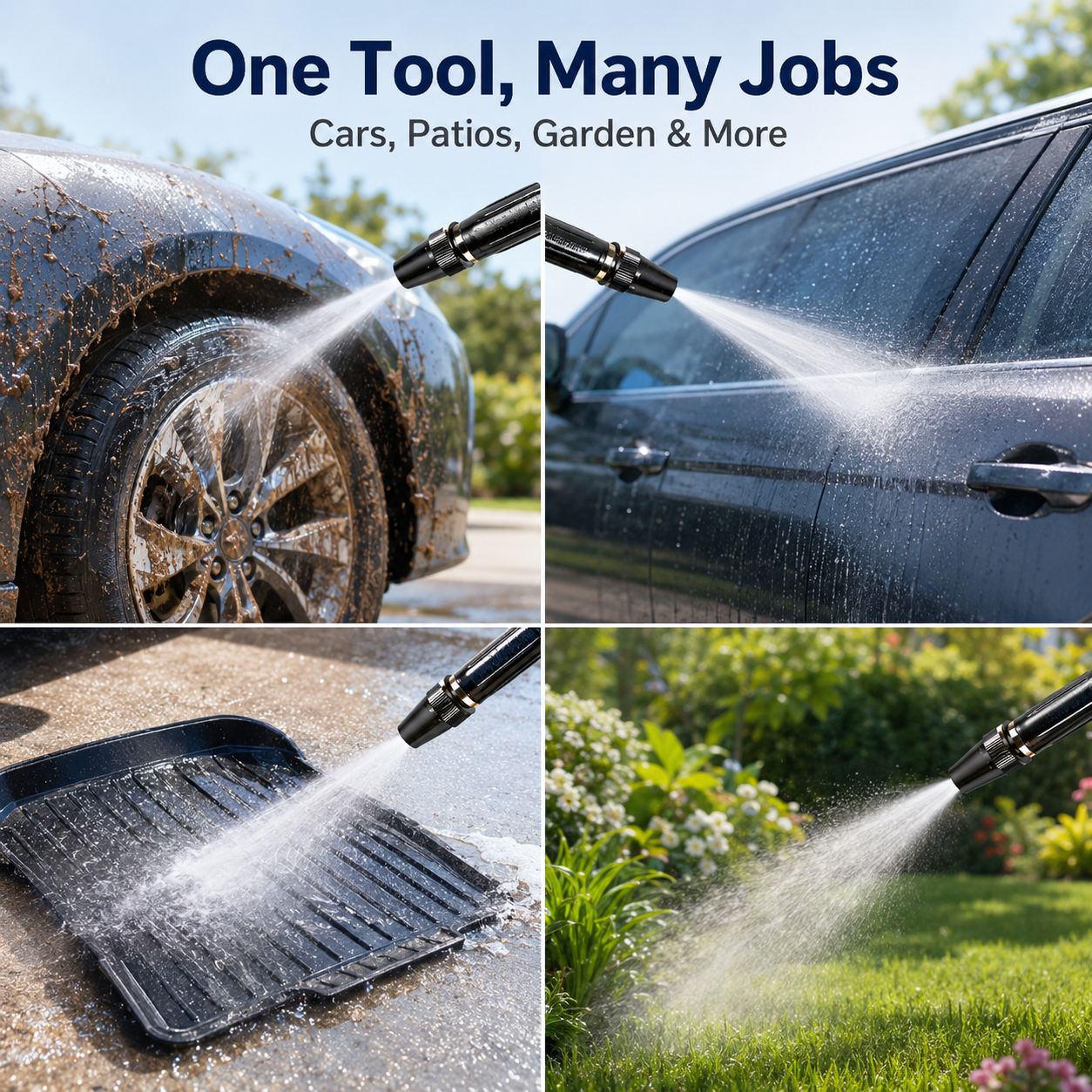 🌊 Hydro Jet Wand – High-Pressure Hose Nozzle, 2-in-1 Jet & Fan Spray
