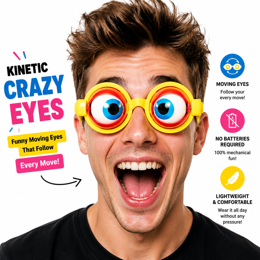🤪 Kinetic Crazy Eyes Glasses 👓 for Instant Laughs 😂 & Party Fun