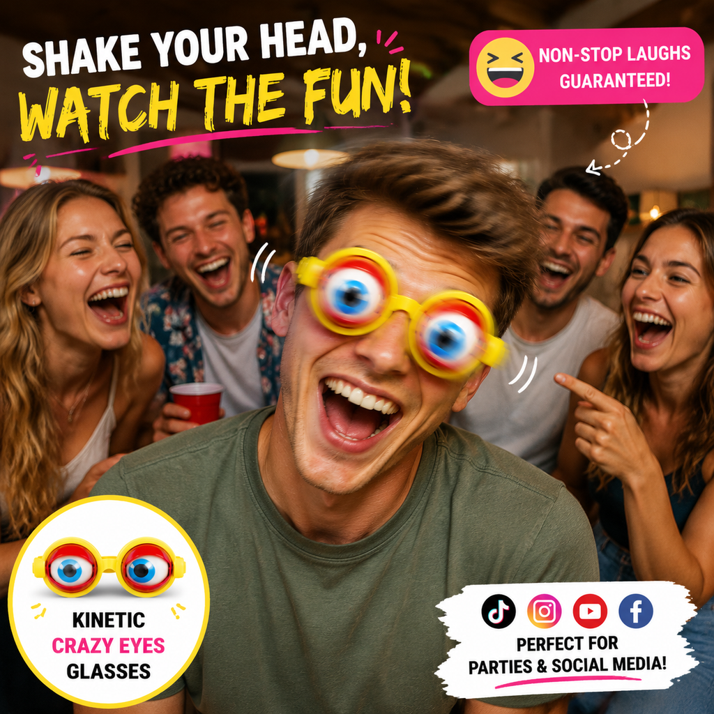 🤪 Kinetic Crazy Eyes Glasses 👓 for Instant Laughs 😂 & Party Fun