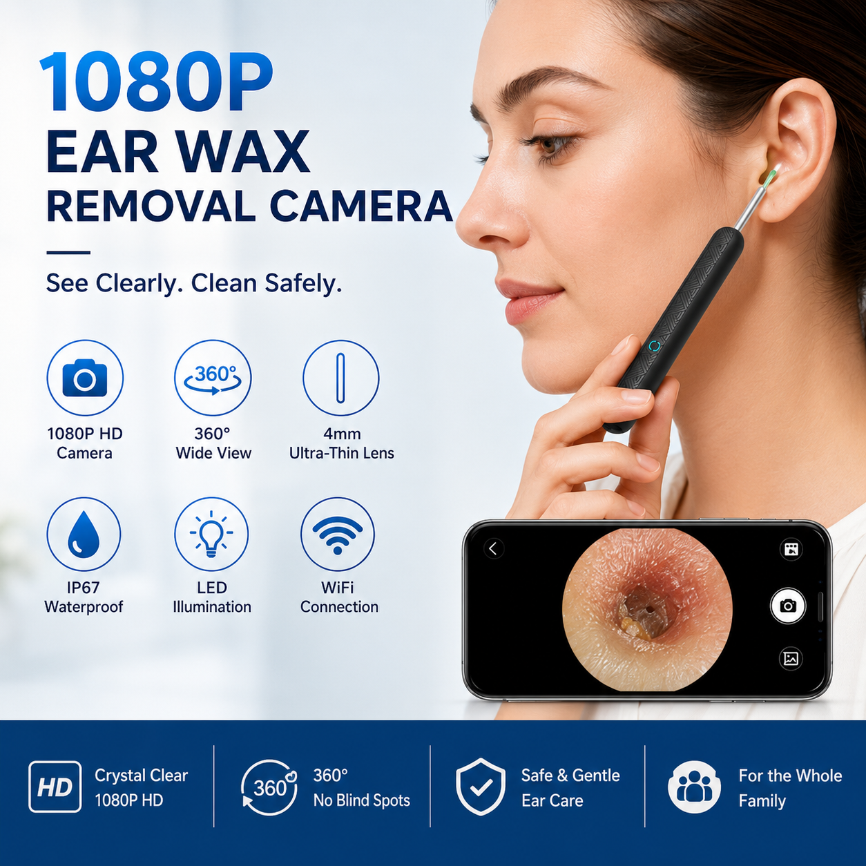 1080P Ear Wax Removal Camera